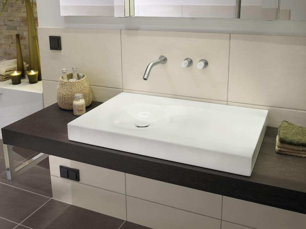 Настенный смеситель для раковины из нержавеющей стали с 3 отверстиями MGS ARCH-00022681 - Вид №3