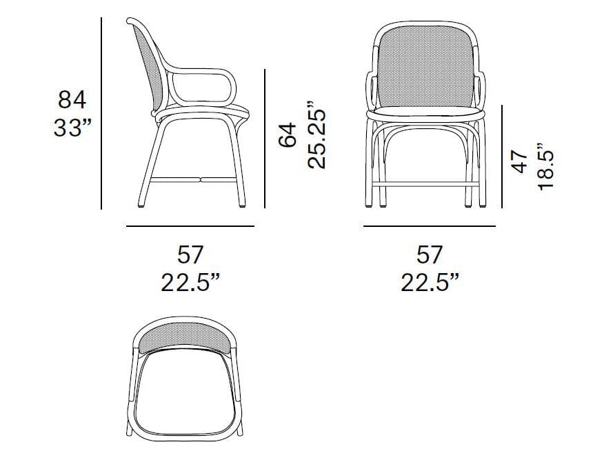 Стул из ротанга с подлокотниками EXPORMIM рамки ARCH-00119337 - Вид №3