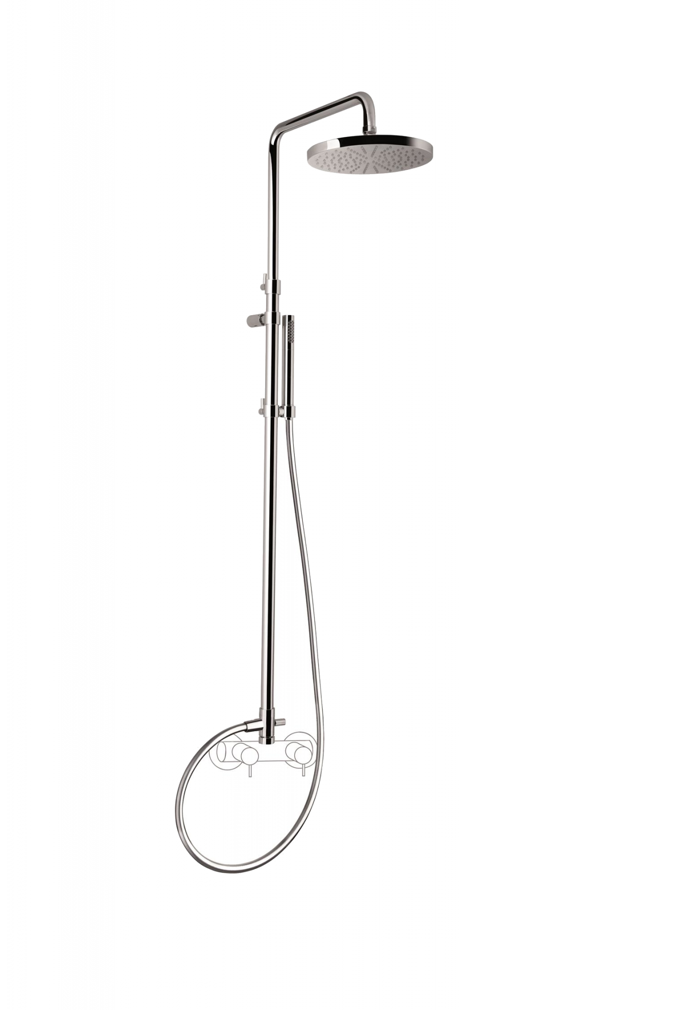 30679X-CRX CARIMALI Мостовое телескопическое соединение 3/4 ", душевая головка Stick 