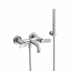 CRIES180 Внешний смеситель для ванны с гибким шлангом LONG LIFE и ручным душем с антилимическим покрытием из металла Cristina Rubinetterie