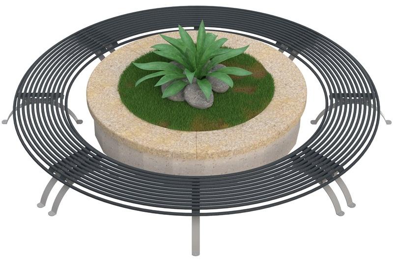 Lazzari Изогнутая скамья без спинки Positano sun-id-1384958 - Вид №2