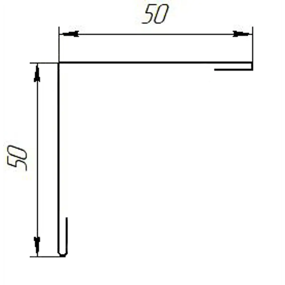 Планка для наружных углов 50x50 мм 2 м 0.4мм RAL 7024 Темно-серый Santreyd STLM-2030464 - Вид №1