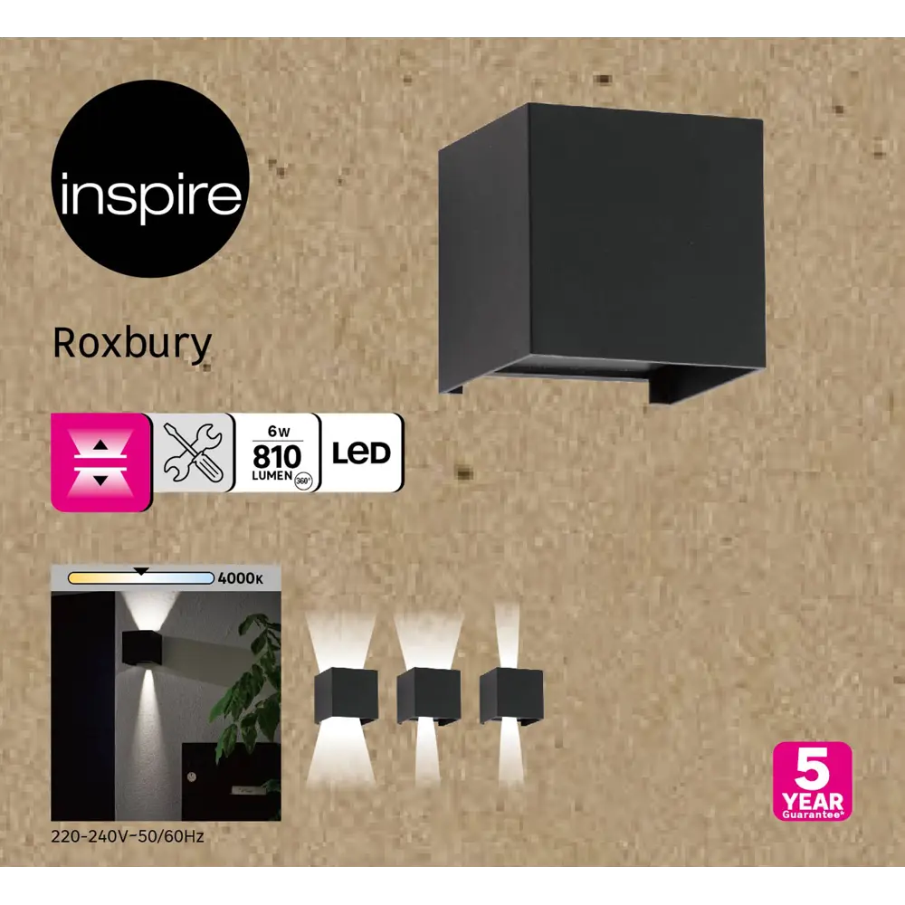 INSPIRE Roxb — накладной светодиодный светильник для помещений 84693005 STLM-0918282 - Вид №6