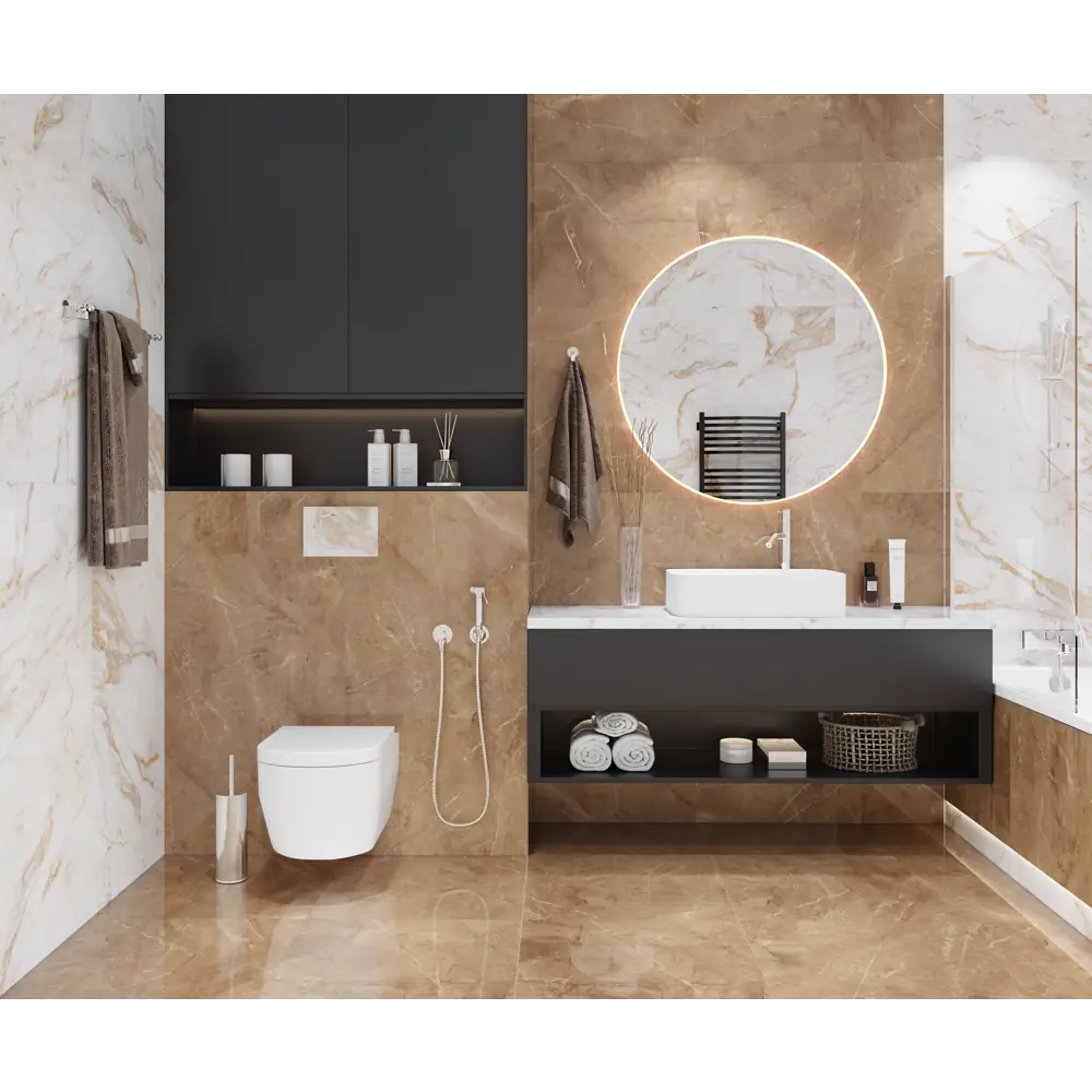 Керамогранит Elegant Armani Gold 60x60 см 1.44 м² цвет коричневый 84405654 STLM-2198683 Santreyd - Вид №4