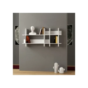 91780308 Полка настенная деревянная LEV00835 Leve 150x22 см ЛДСП цвет белый STLM-1409338