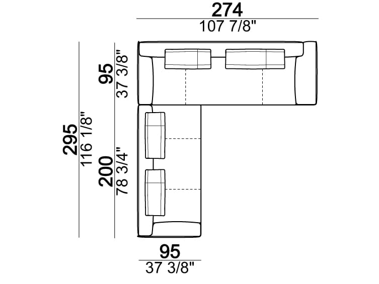 3-местный тканевый диван Arketipo BROWN SUGAR ARCH-00058205 - Вид №34