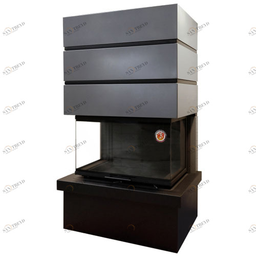 Камин Экокамин РОДОС 800 черный шамот 5464