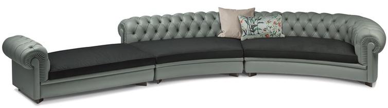 Poltrona Frau Модульный кожаный диван с тафтингом La collezione - divani e poltrone sun-id-1423378 - Вид №5