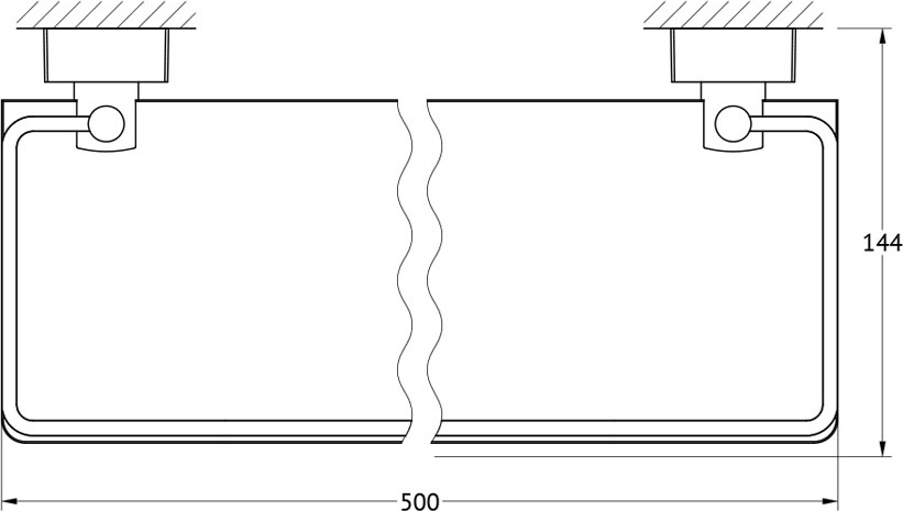 ESP 015 Полка с держателями 50 cm FBS Esperado - Вид №1