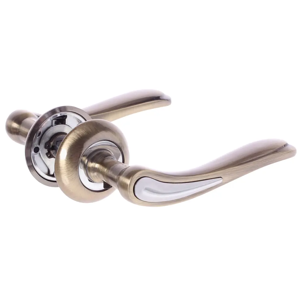 Ручка дверная на розетке Palladium «Sofia» AB/CP, ЦАМ, цвет античная бронза/хром STLM-2099573 - Вид №1