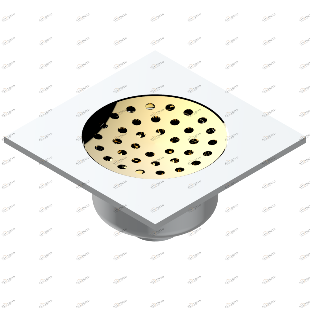 G00-7636/03 Трап вертикальный квадратный 200 мм x 200 мм Thg-paris прочие артикулы THG Хром/золото G00-7636/03 CAT.A