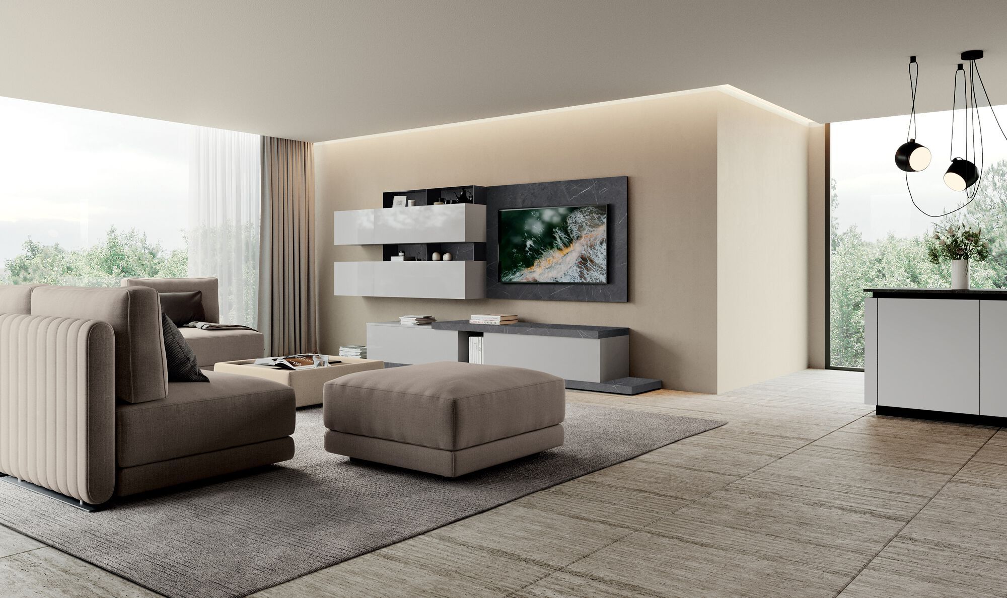 Деревянная секционная оборудованная стена Febal Casa DICIOTTO ARCH-00042839 - Вид №29