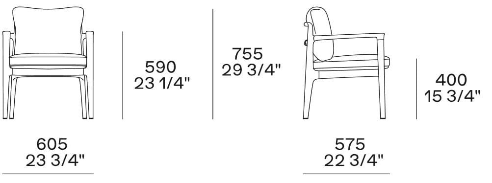 Тканевый стул с подлокотниками Poliform Магнолия ARCH-00116109 - Вид №7