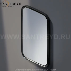 Agape MEMORY Зеркало прямоугольное без LED подсветки в черной раме AMEM863E