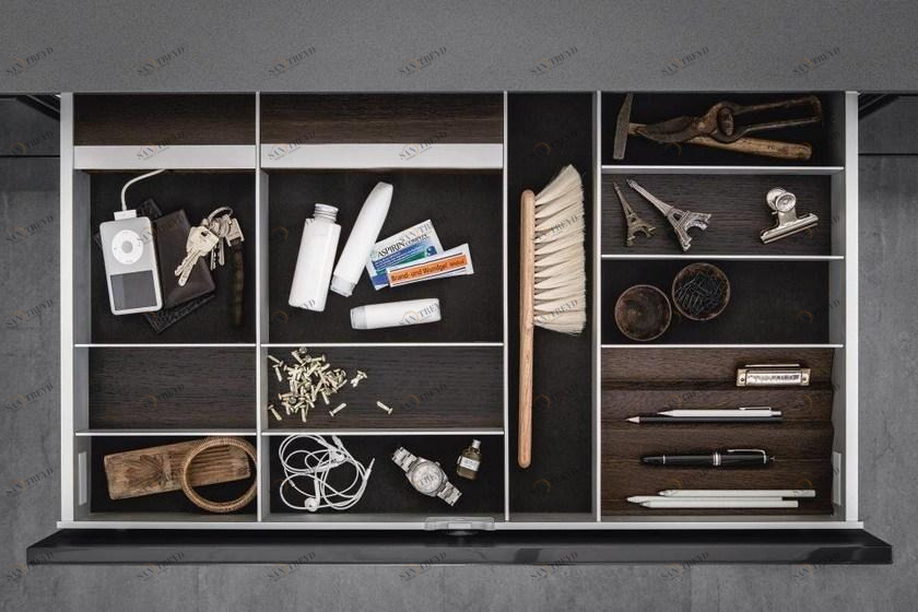 SieMatic Внутреннее оборудование из алюминия, копченый каштан sun-id-1348923