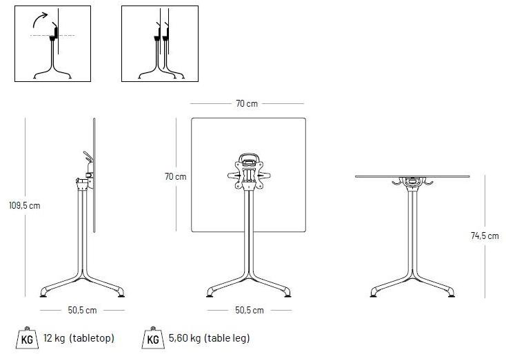 Lafuma Mobilier Стол с откидной столешницей для дома / на улице Horizon sun-id-1508182 - Вид №12