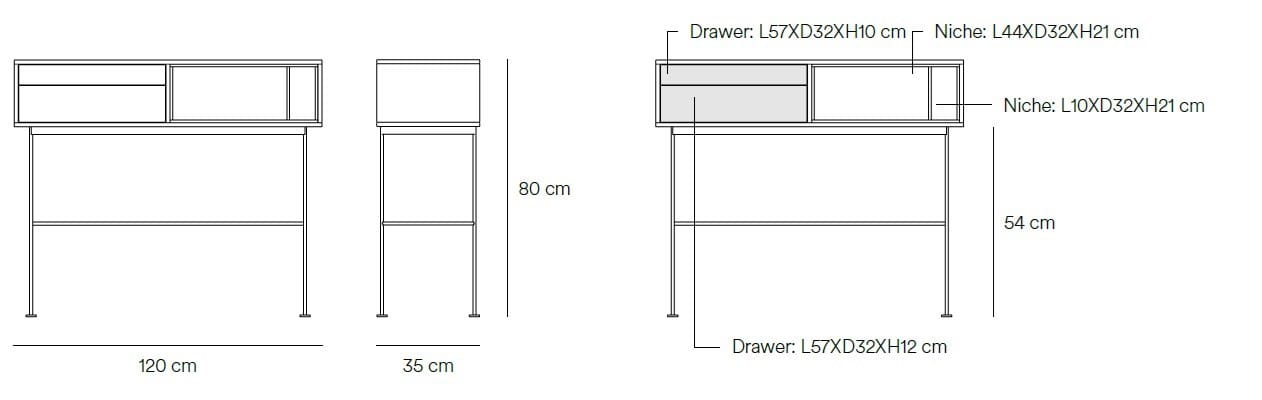 Консоль из шпона и МДФ с ящиками TEULAT Yoko ARCH-00028056 - Вид №12