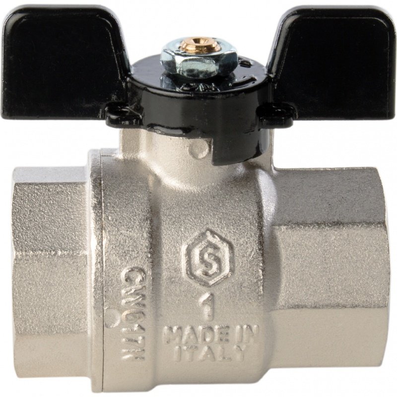 Кран шаровый STOUT ВВ 1" полнопроходной, бабочка SVB0002000025 - Вид №1