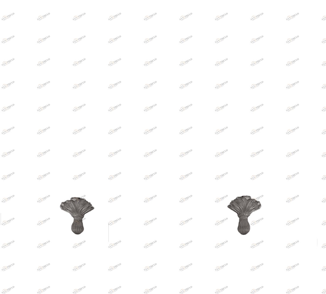 Gentry Home Bexley Cast iron bathtubs with feet Flower raw GH101438 