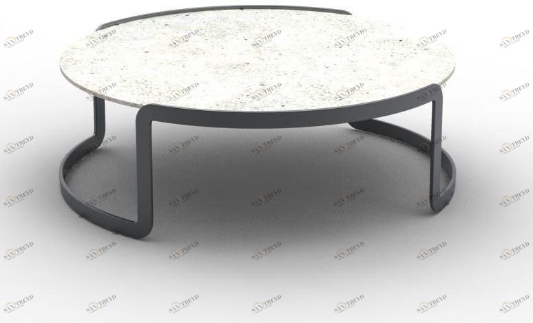 Manufatti Viscio Низкий круглый бетонный журнальный столик sun-id-1415391
