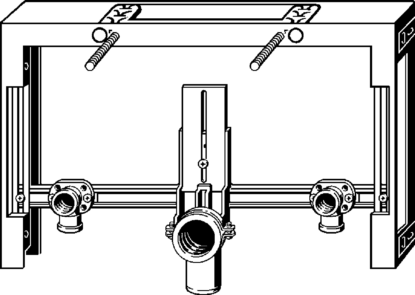 Системная техника  Prevista Pure  Блоки скрытого монтажа для биде VIEGA 648 800 Модель 8367 Santreyd  - Вид №1