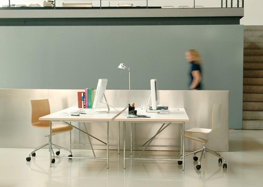 Richard Lampert Прямоугольный стол из стали и дерева с регулируемой высотой Eiermann sun-id-1382013 - Вид №6