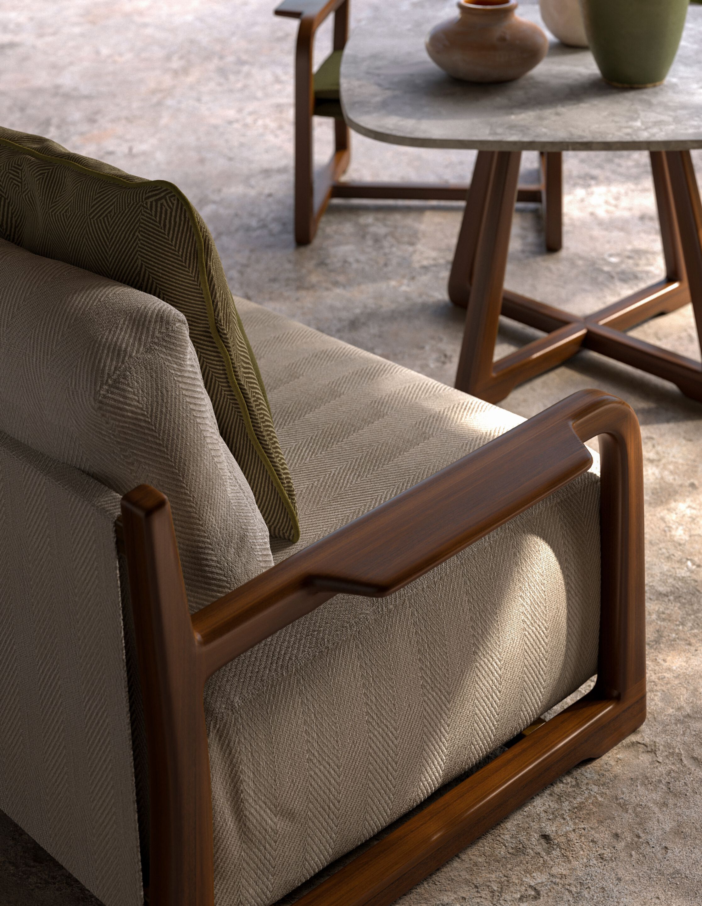 3-местный садовый диван Exteta Loro Piana Interiors, Стулья Delight от Exteta ARCH-00053263 - Вид №7