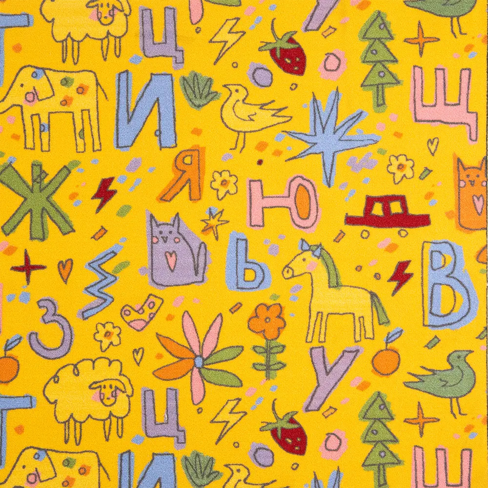 Ковровое покрытие полиамид Витебские ковры петлевой принт Азбука, 4 м STLM-2065931