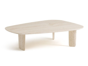 Низкий журнальный столик из травертина