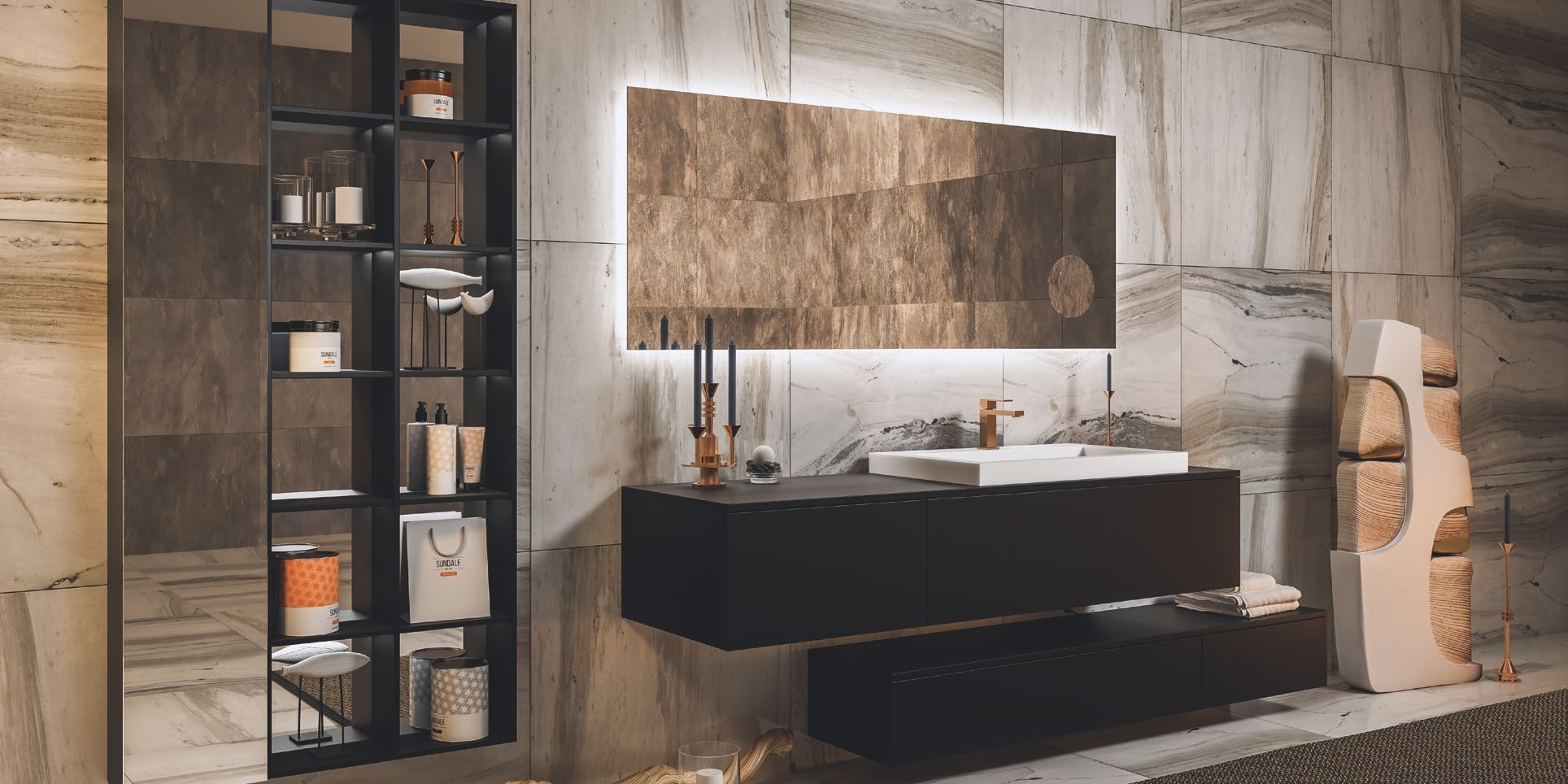 Moma Design Зеркало настенное с подсветкой 1800х700 Mirr Led Slim MIRRLEDSLIM18070 - Вид №1