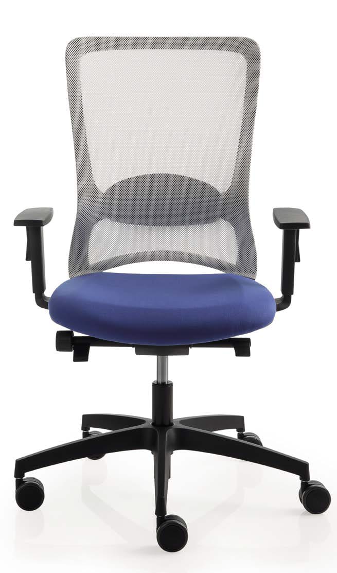 Офисное кресло с сетчатыми колесами и подлокотниками с 5 спицами Luxy ARCH-00020098 - Вид №3