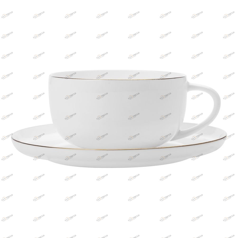 Чашка фарфоровая с блюдцем белая "Кашемир Голд" MAXWELL & WILLIAMS КАШЕМИР ГОЛД 00-3946841 Белый 
