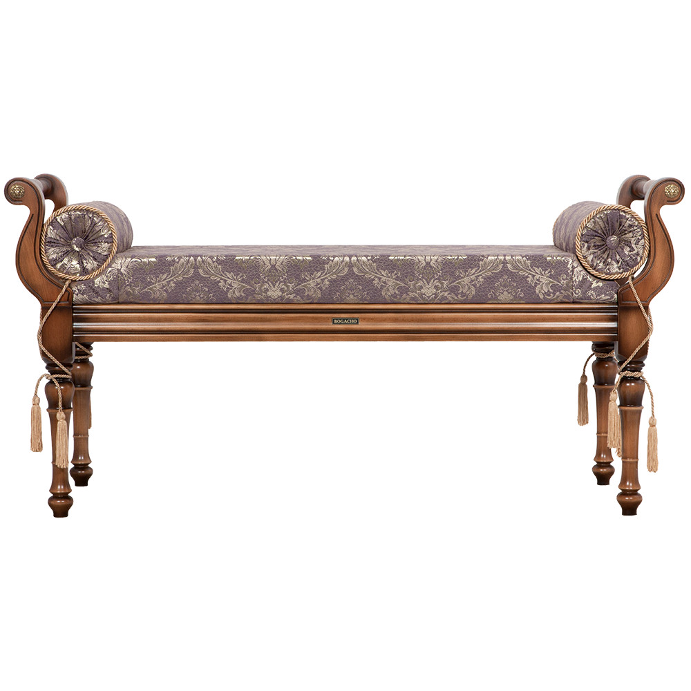 17106 Банкетка Флоренция Орех Флора Лилак BOGACHO 4627174557664 - Вид №2