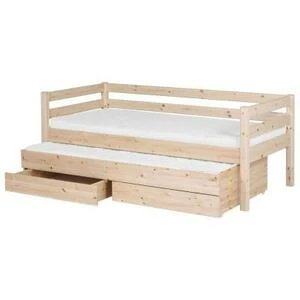 Кровать Flexa Classic с выдвижным спальным местом и ящиками, лакированная, 200 см