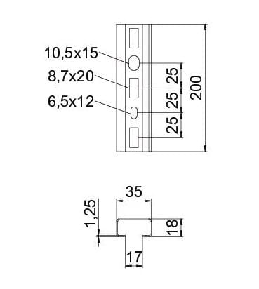 Стальной профиль C OBO Bettermann BlackLine ARCH-00084413 - Вид №2