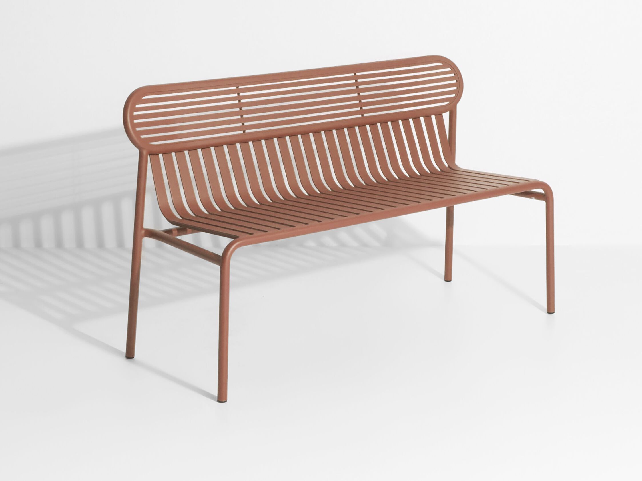 Алюминиевая садовая скамейка с порошковым покрытием со спинкой In Stock Petite Friture ARCH-00058201 - Вид №1