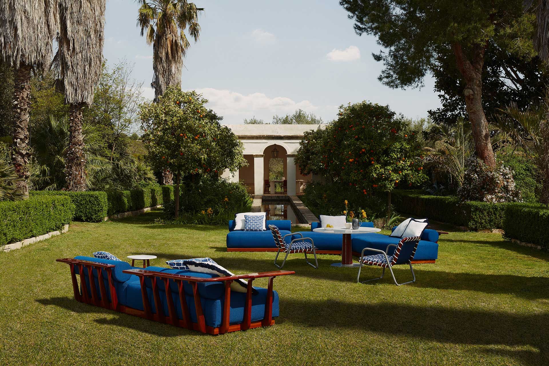 Круглый стол из мрамора и красного дерева Exteta Sunset ARCH-00118082 - Вид №14