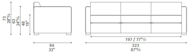 Poltrona Frau 3-х местный диван La collezione - divani e poltrone sun-id-1360789 - Вид №3