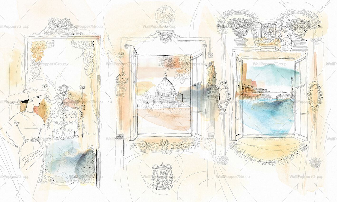 Carta da parati PVC free, eco-friendly, lavabile WallPepper КОЛЛЕКЦИЯ 2024 ГОДА ARCH-00082821 - Вид №1