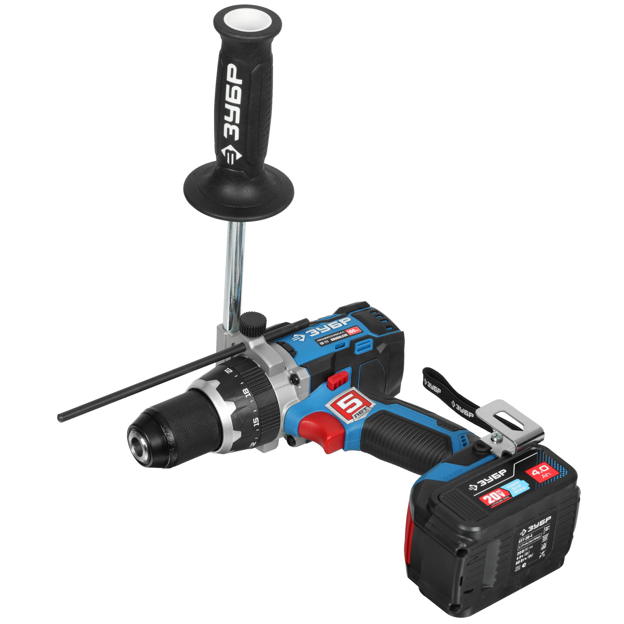 Дрель-шуруповерт Зубр DB-211-42 20V MAX LITHIUM PRO 5451688 STDN-0102462 - Вид №5