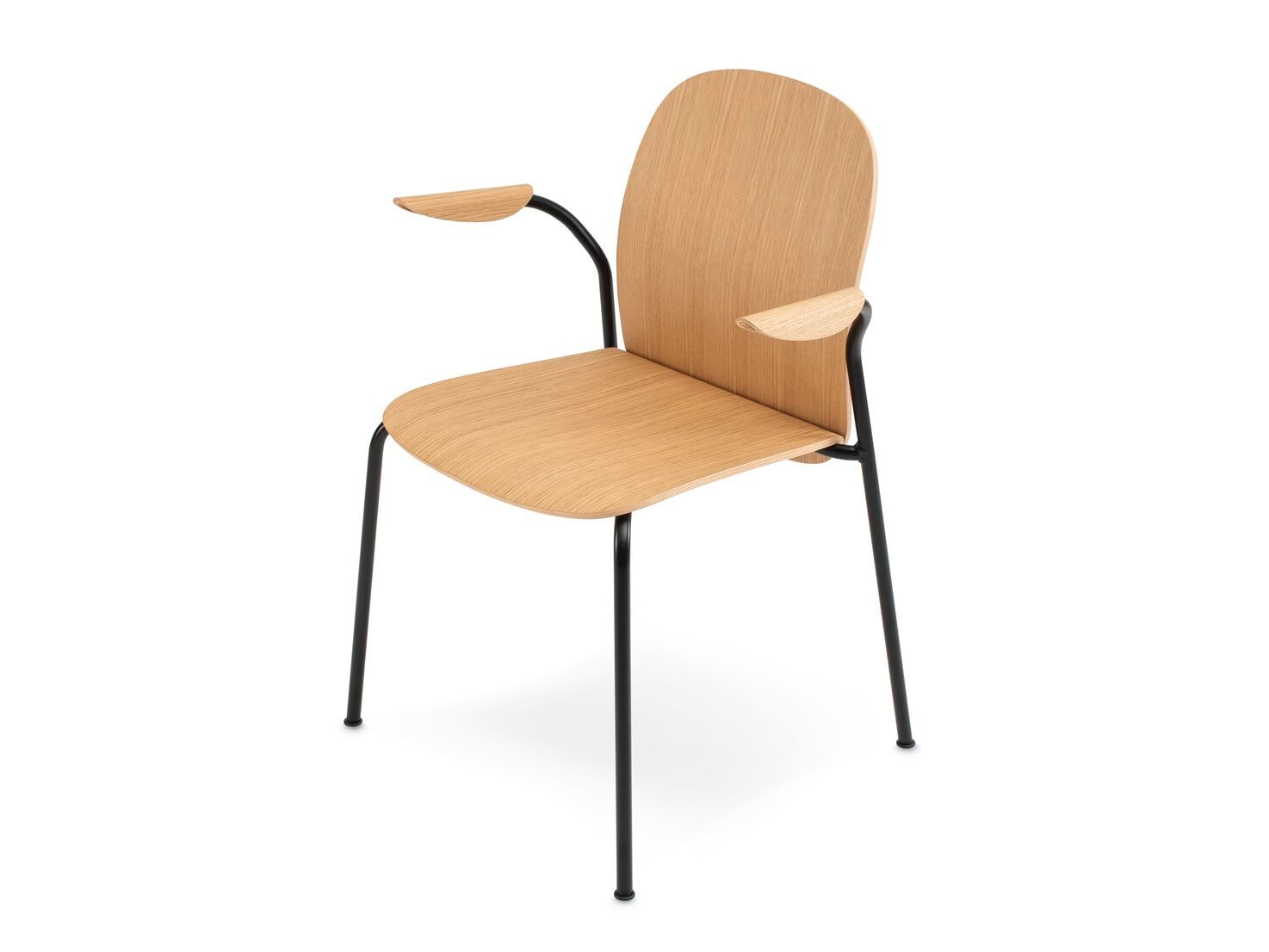 Штабелируемый стул из дуба с подлокотниками Gazzda Book ARCH-00021570