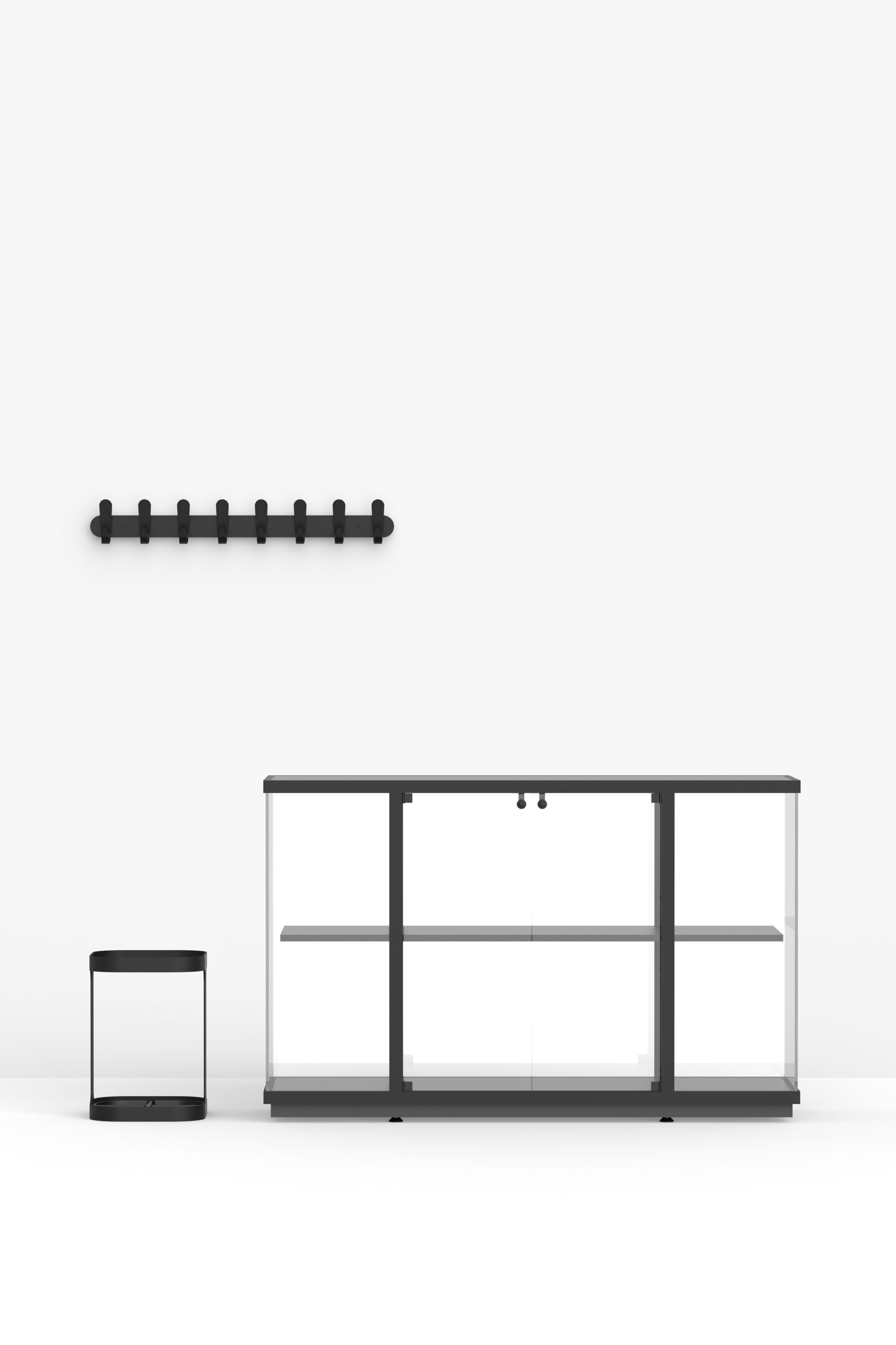 Стальная и пластиковая настенная вешалка FUNCTIONALS KROK HJH ARCH-00072504 - Вид №15