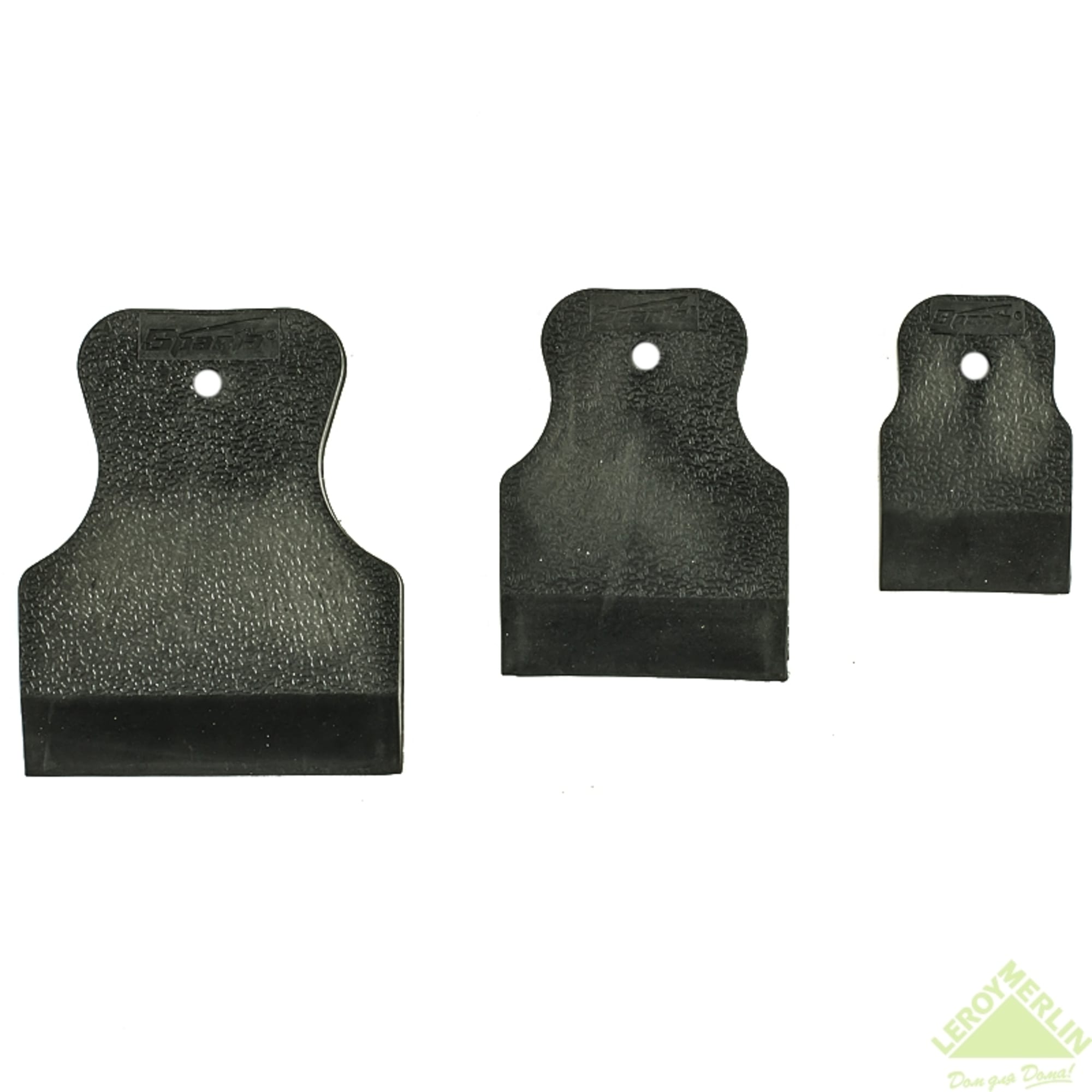 12690360 Набор шпателей Sparta черная резина 40/60/80 мм, 3 шт Santreyd 