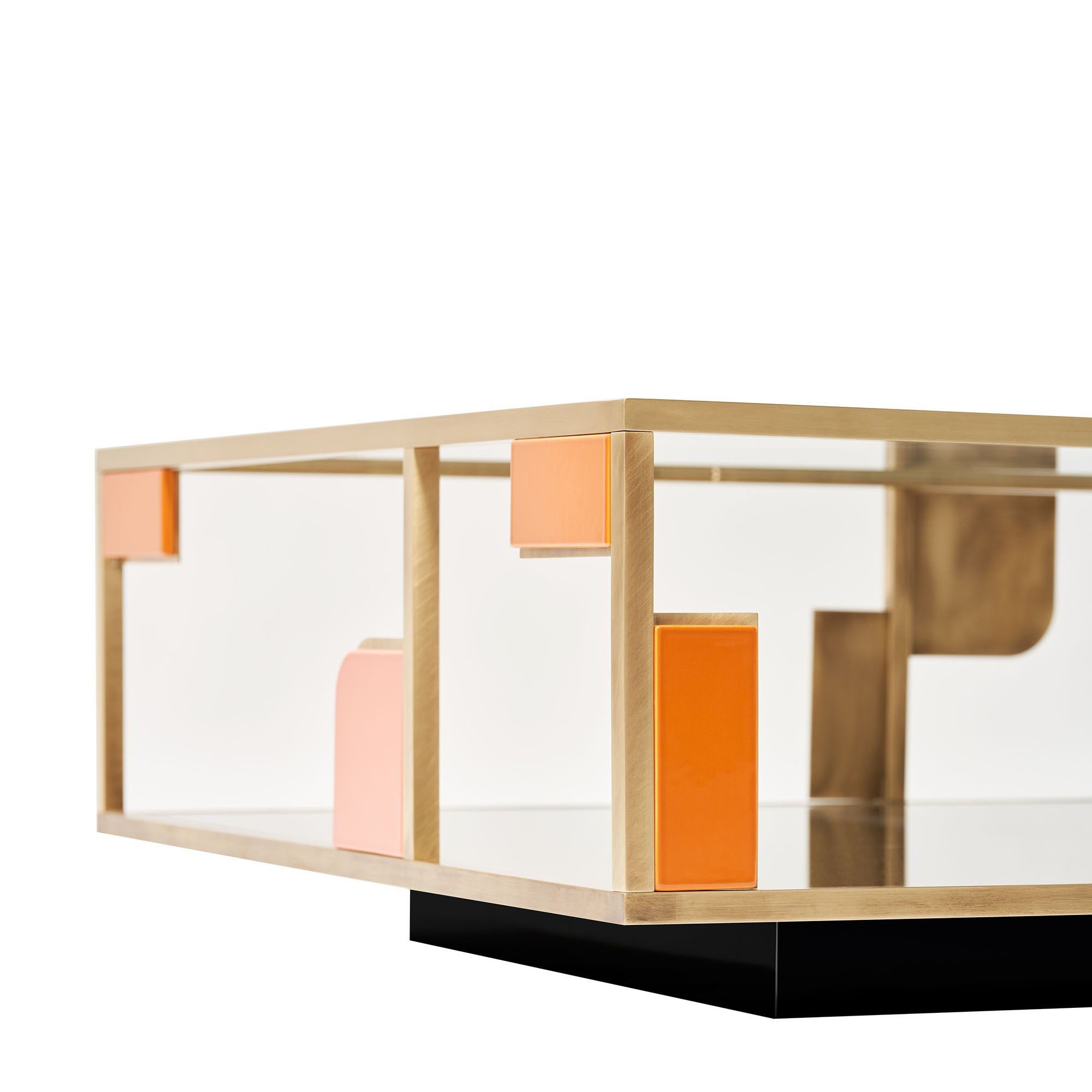 Латунный квадратный журнальный столик MARIONI ARCH-00019386