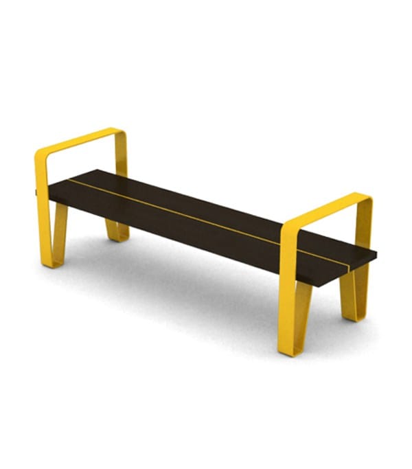 Стальная и деревянная скамья без спинки LAB23 COURT ARCH-00068054 - Вид №26