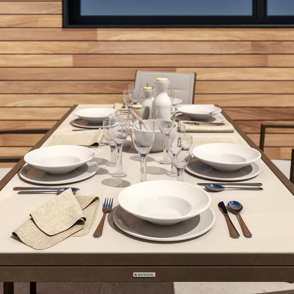 Naterial Lyra II - раздвижной садовый стол со стеклянной столешницей 84494120 STLM-0952802 - Вид №19