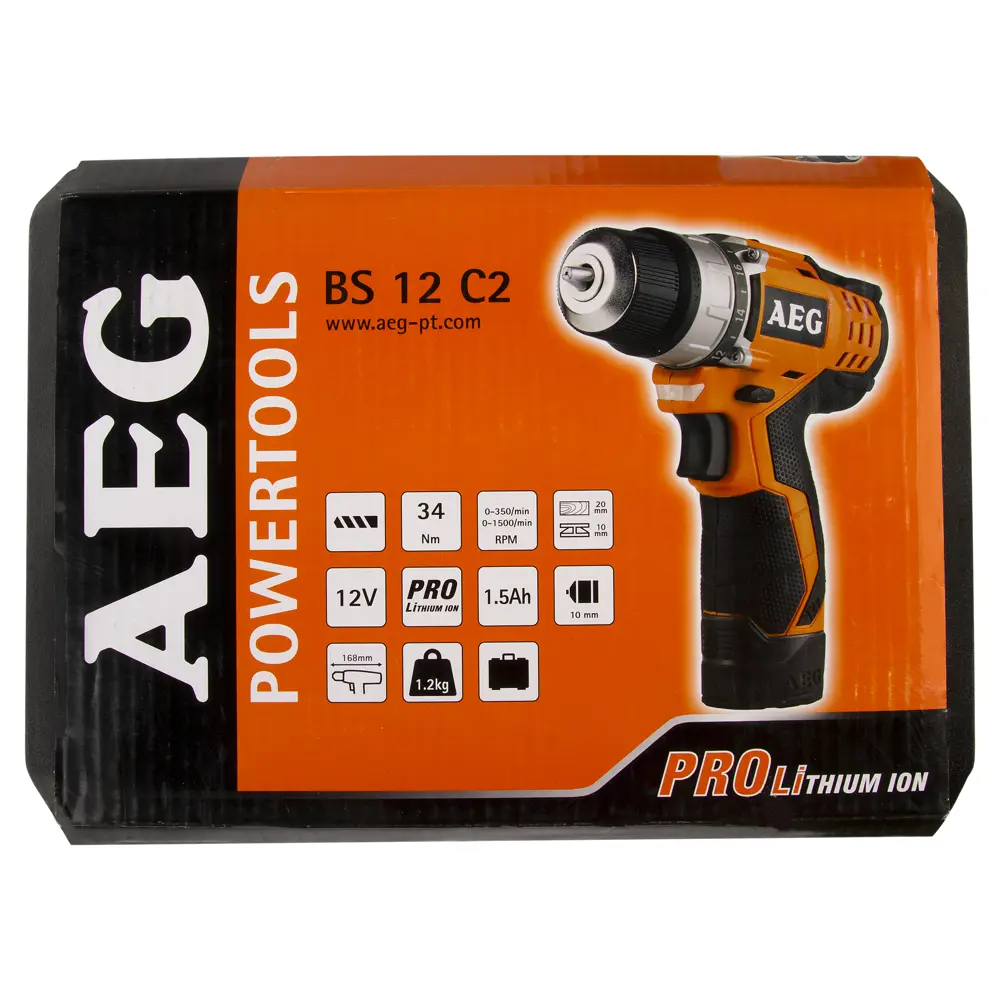 Шуруповерт аккумуляторный AEG BS 12C2, 12 В Li-ion 1.5 Ач STLM-2100049 - Вид №4