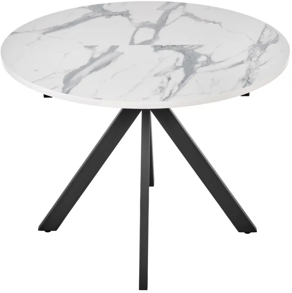 91104968 Стол круглый Bradex home Rudolf 100x100 см ДСП цвет белый мрамор STLM-0486339