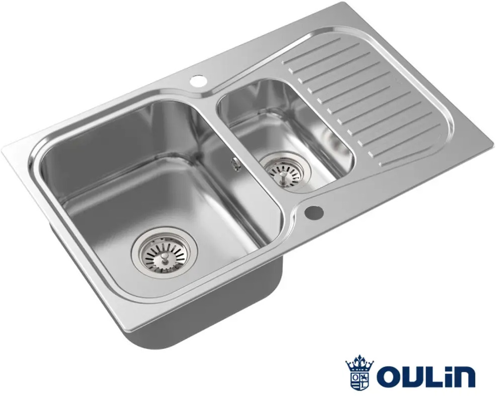 90589085 Врезная мойка Oulin Ol-359s 50x80x20 см нержавеющая сталь цвет сатин STLM-0297304