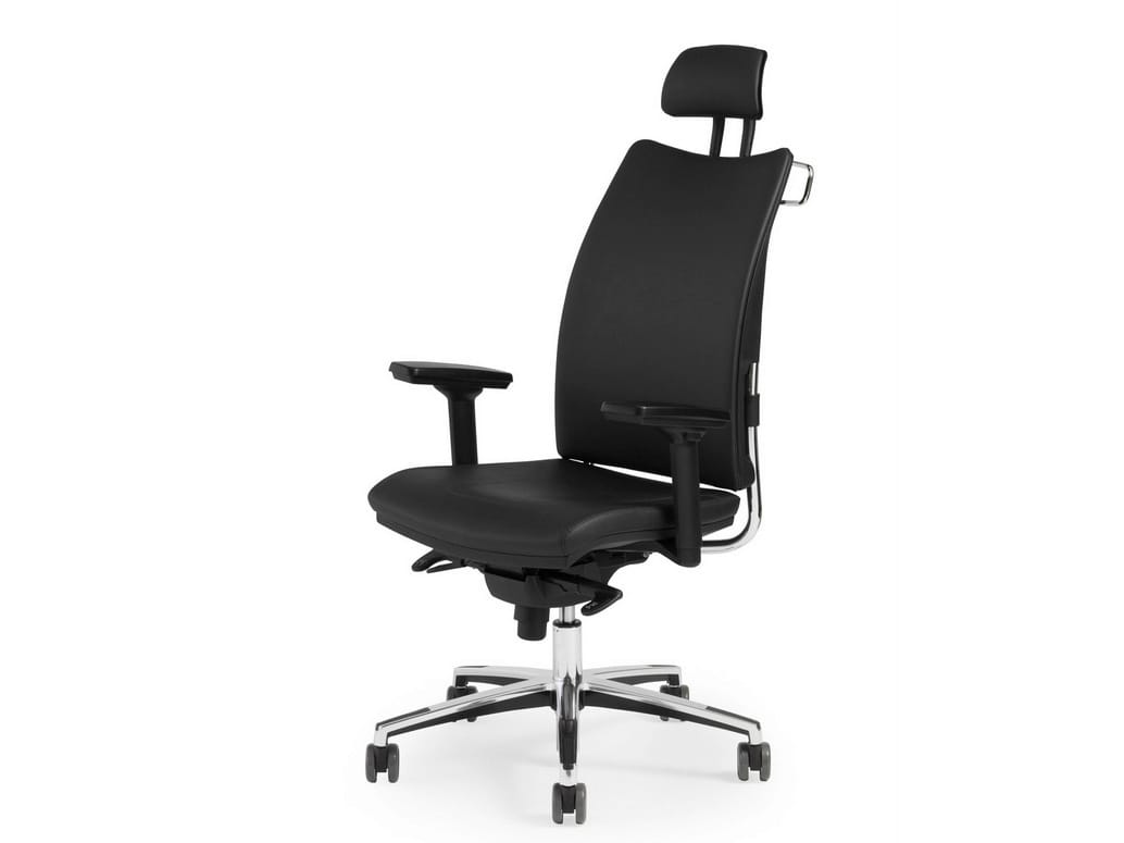 Кожаное кресло с откидывающейся спинкой FANTONI Seating system ARCH-00152632